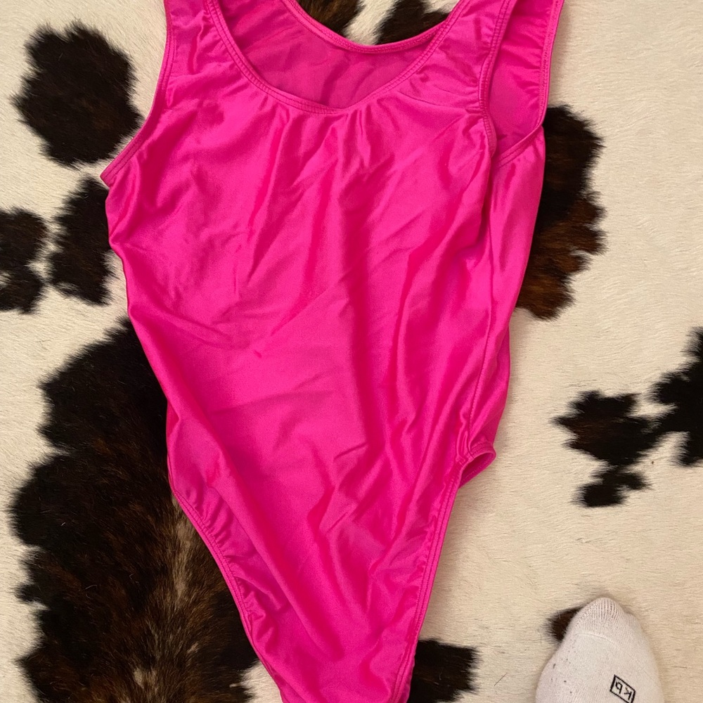 Hot Pink elastic body suit